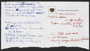 John Lennon's draft of Strawberry Fields (Sony). Pic: The British Museum